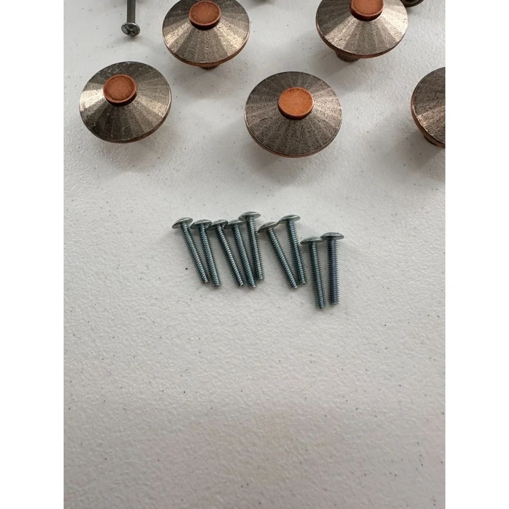 10 Piece Rustic Bronze Cabinet Knob Drawer Pull Set Mounting Screws lot Hardware